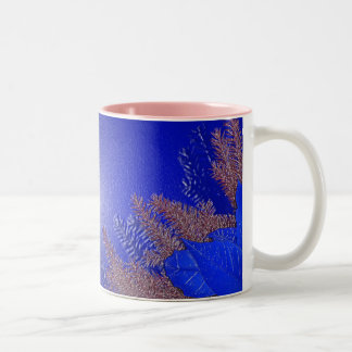Tasse 2 Couleurs Noël Poinsettia Bleu II