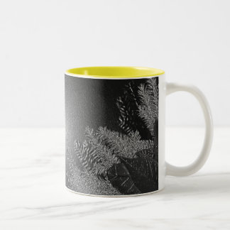 Tasse 2 Couleurs Noël Poinsettia noir et gris II