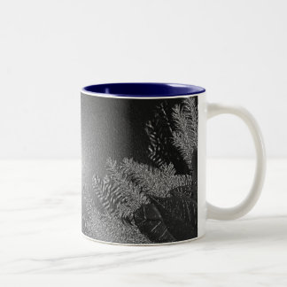 Tasse 2 Couleurs Noël Poinsettia noir et gris II