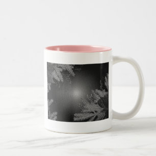 Tasse 2 Couleurs Noël Poinsettia noir et gris II