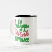 Tasse 2 Couleurs Noël rose (Devant gauche)