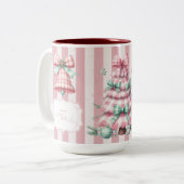 Tasse 2 Couleurs Noël rose Coquette (Devant gauche)