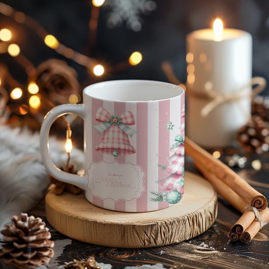 Tasse 2 Couleurs Noël rose Coquette