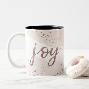Tasse 2 Couleurs Noël rose d'or de la joie