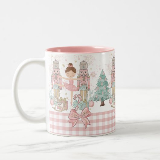 Tasse 2 Couleurs Noel rose pâle Pastel de Nutcracker (Gauche)