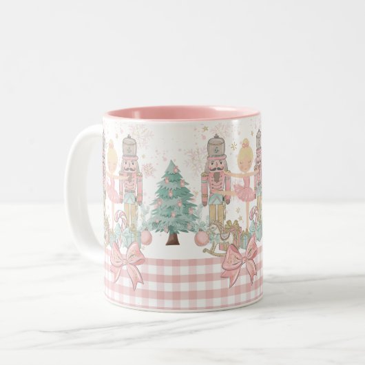 Tasse 2 Couleurs Noel rose pâle Pastel de Nutcracker (Devant gauche)
