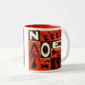 Tasse 2 Couleurs Noel Rouge (Devant droit)