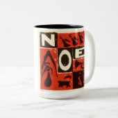 Tasse 2 Couleurs Noel Rouge (Devant droit)