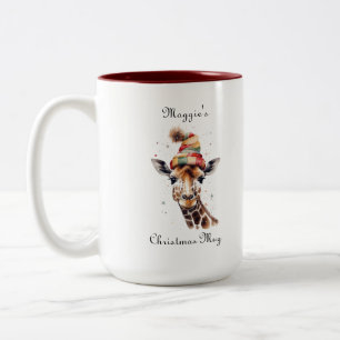 Tasse 2 Couleurs Noël Safari Cosy, personnalisé