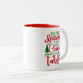 Tasse 2 Couleurs Noël saison de design de choix (Devant droit)