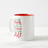 Tasse 2 Couleurs Noël saison de design de choix (Devant gauche)