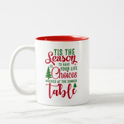 Tasse 2 Couleurs Noël saison de design de choix (Gauche)