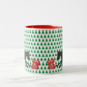 Tasse 2 Couleurs Noël saluki (Centre)