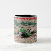 Tasse 2 Couleurs Noël Salutations mon chasseur rassembleur (Centre)