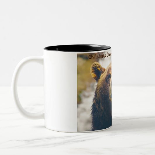 Tasse 2 Couleurs Noël Salutations Mon Hunter Gatherer (Gauche)