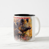 Tasse 2 Couleurs Noël salutations Papa Hunter Gatherer (Devant droit)