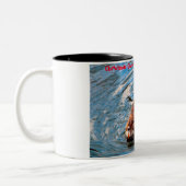 Tasse 2 Couleurs Noël salutations Papa Hunter Gatherer (Gauche)