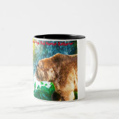 Tasse 2 Couleurs Noël salutations Papa Hunter Gatherer (Devant droit)