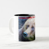 Tasse 2 Couleurs Noël salutations Papa Hunter Gatherer (Devant gauche)