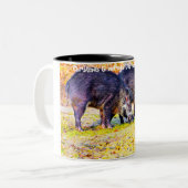 Tasse 2 Couleurs Noël salutations Papa Hunter Gatherer (Devant gauche)