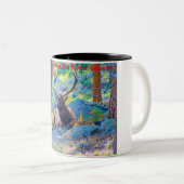 Tasse 2 Couleurs Noël salutations Papa Hunter Gatherer (Devant droit)