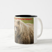 Tasse 2 Couleurs Noël salutations Papa Hunter Gatherer (Devant droit)