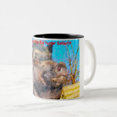 Tasse 2 Couleurs Noël salutations Papa Hunter Gatherer (Devant droit)