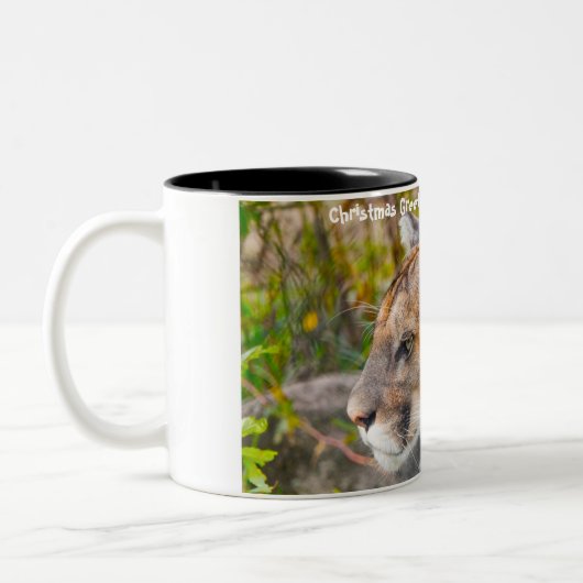 Tasse 2 Couleurs Noël salutations Papa Hunter Gatherer (Gauche)