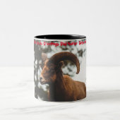 Tasse 2 Couleurs Noël salutations Papa Hunter Gatherer (Centre)