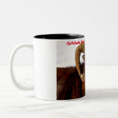 Tasse 2 Couleurs Noël salutations Papa Hunter Gatherer (Gauche)