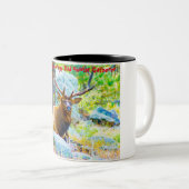 Tasse 2 Couleurs Noël salutations Papa Hunter Gatherer (Devant droit)