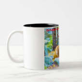 Tasse 2 Couleurs Noël salutations Papa Hunter Gatherer (Gauche)