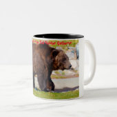 Tasse 2 Couleurs Noël salutations Papa Hunter Gatherer (Devant droit)