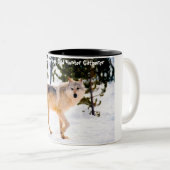 Tasse 2 Couleurs Noël salutations Papa Hunter Gatherer (Devant droit)