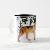 Tasse 2 Couleurs Noël salutations Papa Hunter Gatherer (Devant gauche)