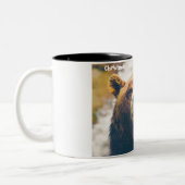 Tasse 2 Couleurs Noël salutations Papa Hunter Gatherer (Gauche)