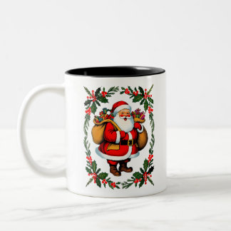 Tasse 2 Couleurs Noël traditionnel festif mignon