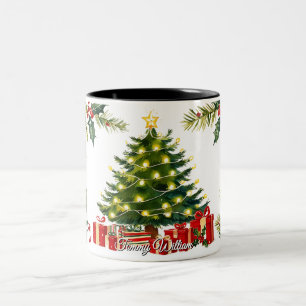 Tasse 2 Couleurs Noël traditionnel mignon