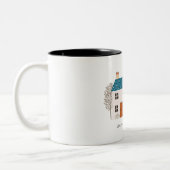 Tasse 2 Couleurs Noël voeux chaleureux (Gauche)