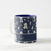Tasse 2 Couleurs Noël Westie blanc (Devant gauche)