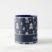 Tasse 2 Couleurs Noël Westie blanc (Centre)