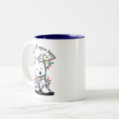 Tasse 2 Couleurs Noël Westie KiniArt (Devant gauche)