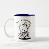 Tasse 2 Couleurs Noël Westie KiniArt (Gauche)