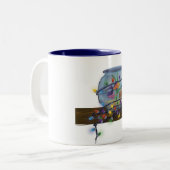 Tasse 2 Couleurs "Noëls de poisson (Devant gauche)