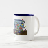 Tasse 2 Couleurs "Noëls de poisson (Devant droit)