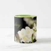 Tasse 2 Couleurs Noir avec fleurs blanches (Centre)