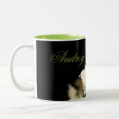 Tasse 2 Couleurs Noir avec fleurs blanches (Gauche)
