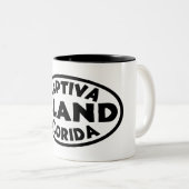 Tasse 2 Couleurs Noir de l'île Captiva Florida (Devant droit)