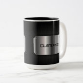 Tasse 2 Couleurs Noir Et Acier (Devant droit)