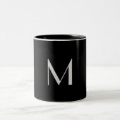 Tasse 2 Couleurs Noir et blanc - ajouter du monogramme (Centre)